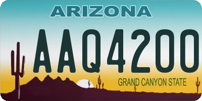 AZ license plate AAQ4200