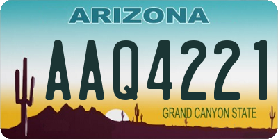 AZ license plate AAQ4221