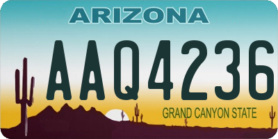 AZ license plate AAQ4236