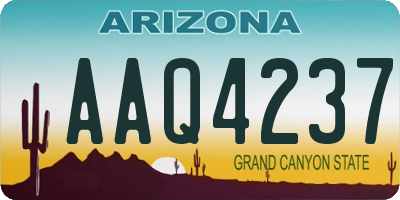 AZ license plate AAQ4237