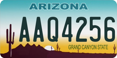 AZ license plate AAQ4256