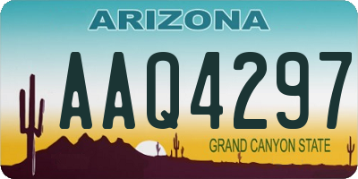AZ license plate AAQ4297