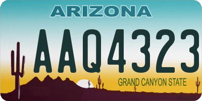 AZ license plate AAQ4323