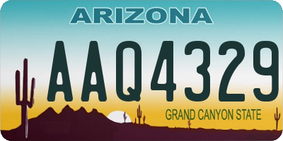 AZ license plate AAQ4329