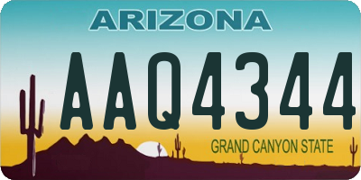 AZ license plate AAQ4344