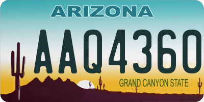 AZ license plate AAQ4360