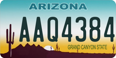 AZ license plate AAQ4384