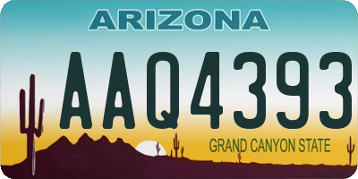 AZ license plate AAQ4393