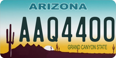 AZ license plate AAQ4400