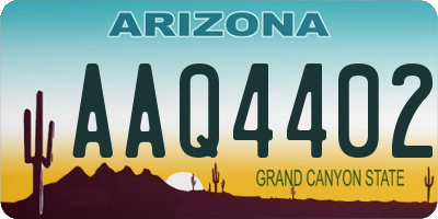 AZ license plate AAQ4402