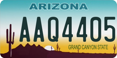 AZ license plate AAQ4405