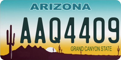 AZ license plate AAQ4409