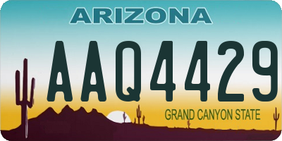 AZ license plate AAQ4429