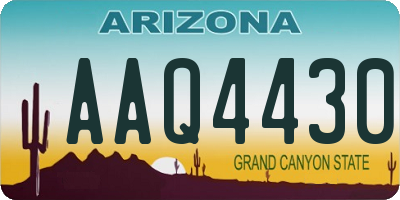 AZ license plate AAQ4430