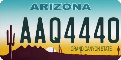 AZ license plate AAQ4440