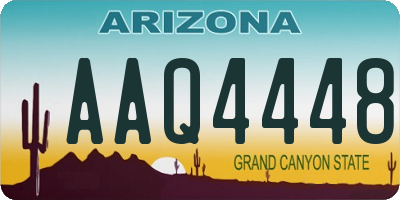 AZ license plate AAQ4448