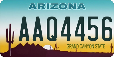 AZ license plate AAQ4456