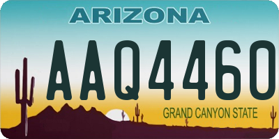AZ license plate AAQ4460