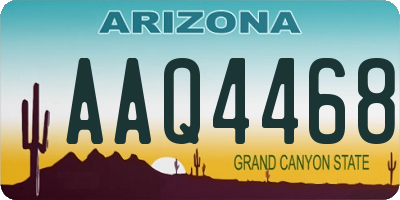 AZ license plate AAQ4468