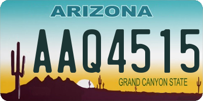 AZ license plate AAQ4515
