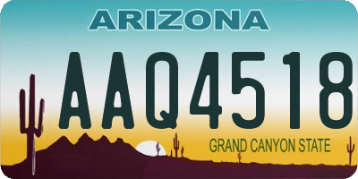 AZ license plate AAQ4518