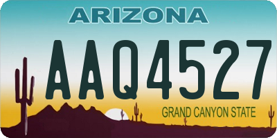 AZ license plate AAQ4527