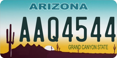 AZ license plate AAQ4544