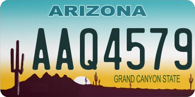 AZ license plate AAQ4579