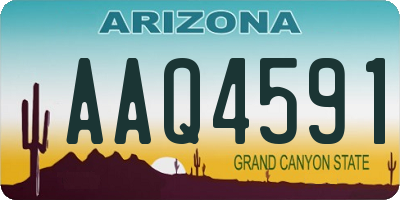 AZ license plate AAQ4591