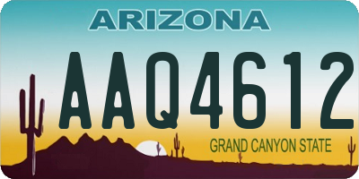 AZ license plate AAQ4612
