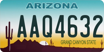 AZ license plate AAQ4632
