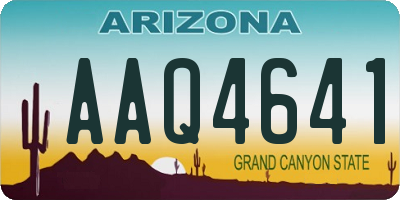 AZ license plate AAQ4641