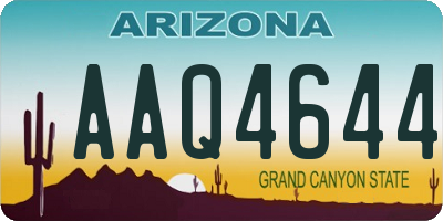 AZ license plate AAQ4644