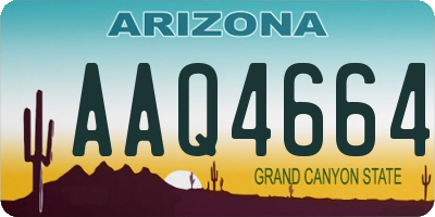 AZ license plate AAQ4664