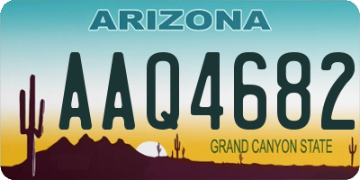 AZ license plate AAQ4682