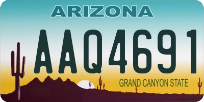 AZ license plate AAQ4691