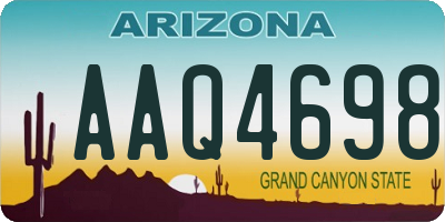 AZ license plate AAQ4698