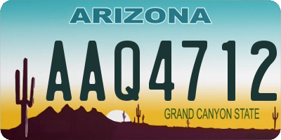 AZ license plate AAQ4712