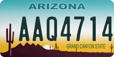 AZ license plate AAQ4714