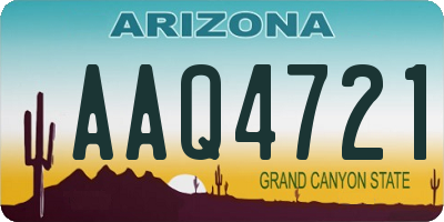 AZ license plate AAQ4721