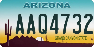 AZ license plate AAQ4732