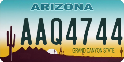 AZ license plate AAQ4744
