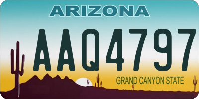 AZ license plate AAQ4797