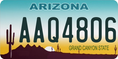 AZ license plate AAQ4806