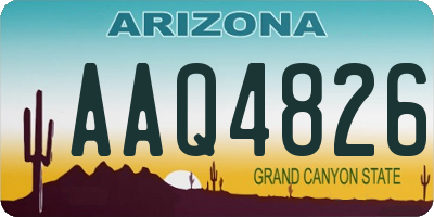 AZ license plate AAQ4826