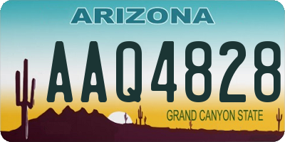 AZ license plate AAQ4828