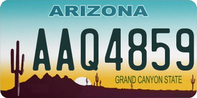 AZ license plate AAQ4859