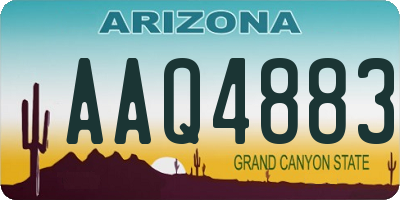 AZ license plate AAQ4883