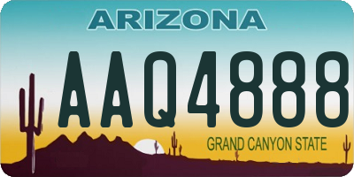 AZ license plate AAQ4888