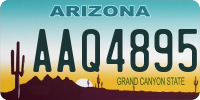 AZ license plate AAQ4895